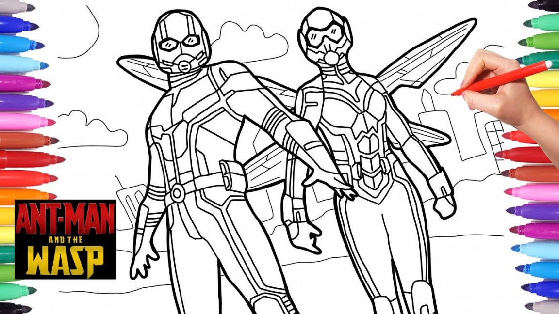 Antman and the Wasp Coloring Pages, How to Draw Antman and the Wasp, Marvel  Superheroes