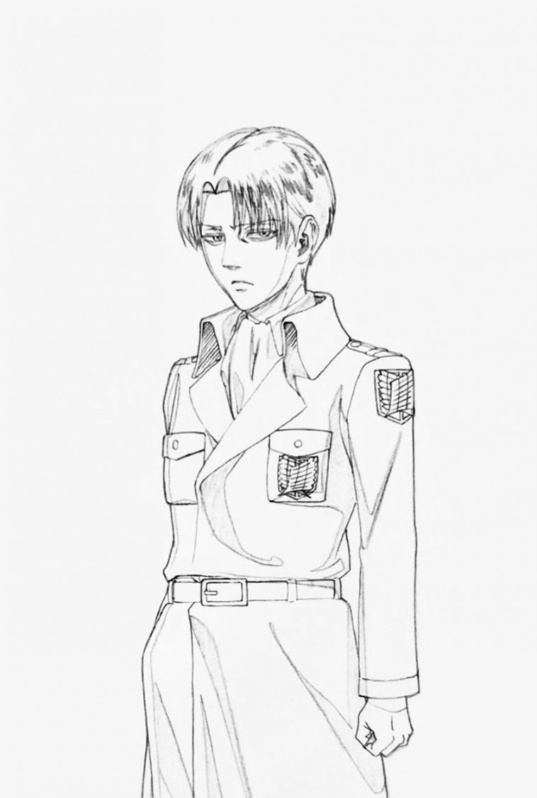 Attack on titan levi, Manga coloring book, Levi ackerman