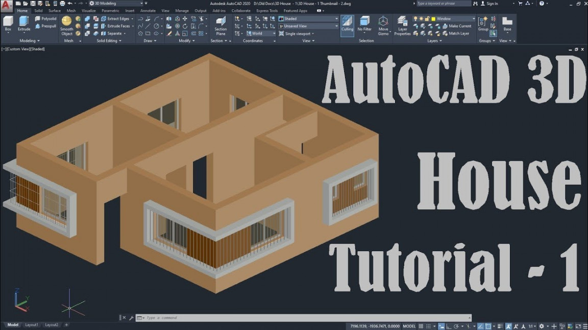 AutoCAD D House Modeling Tutorial -