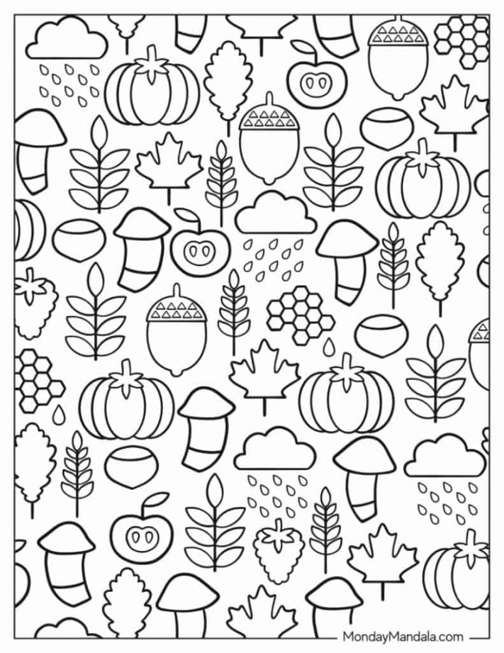 Autumn & Fall Coloring Pages (Free PDF Printables)