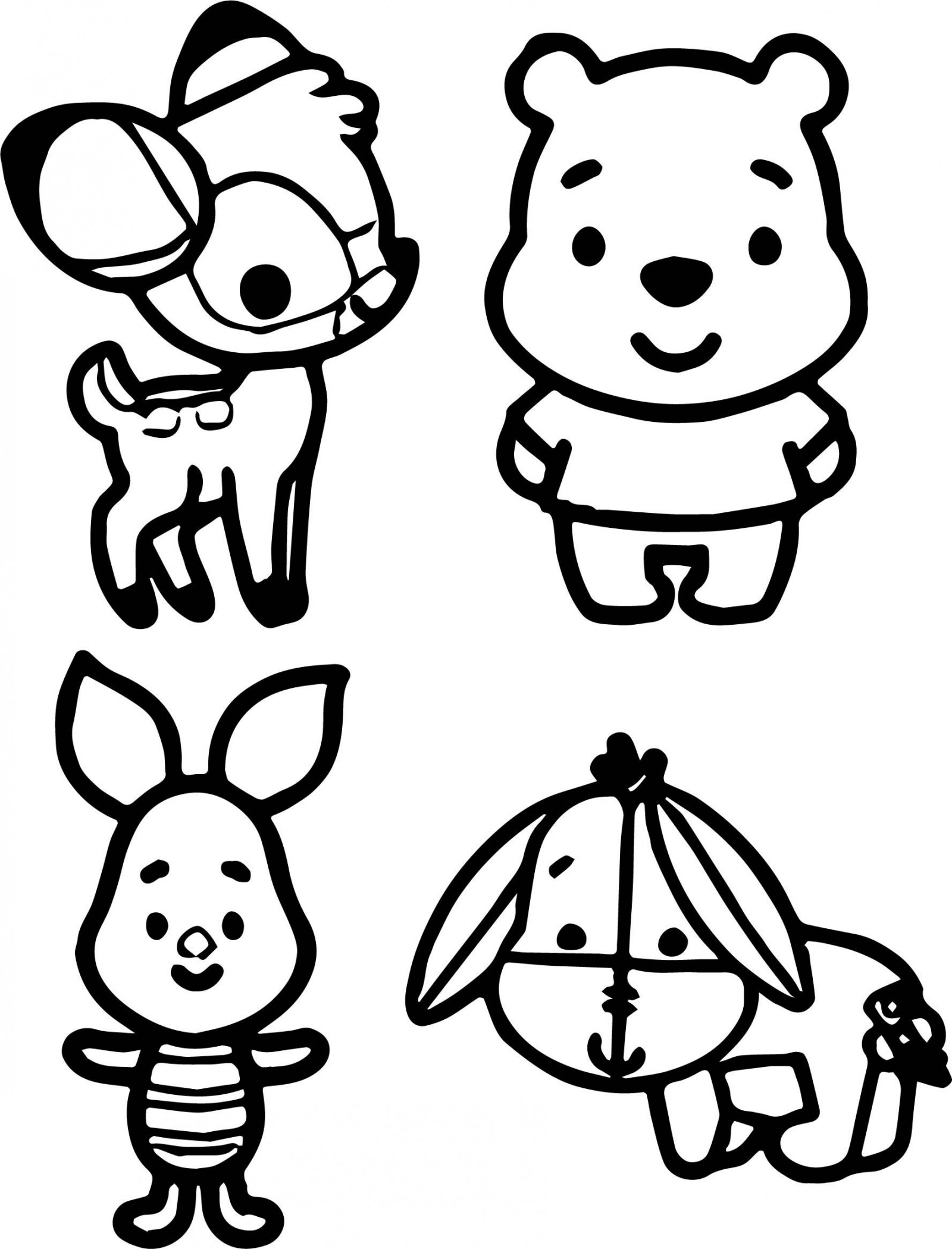 awesome Baby Winnie The Pooh Disney Coloring Page  Cute coloring