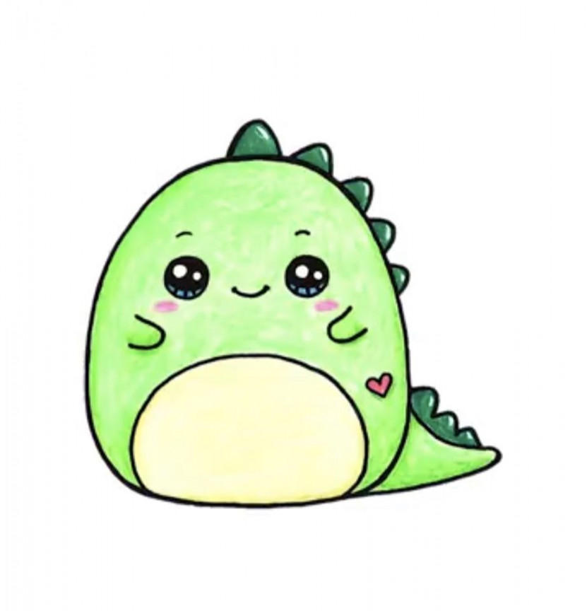 Baby Dinosaur  Cute kawaii drawings, Cute cartoon drawings