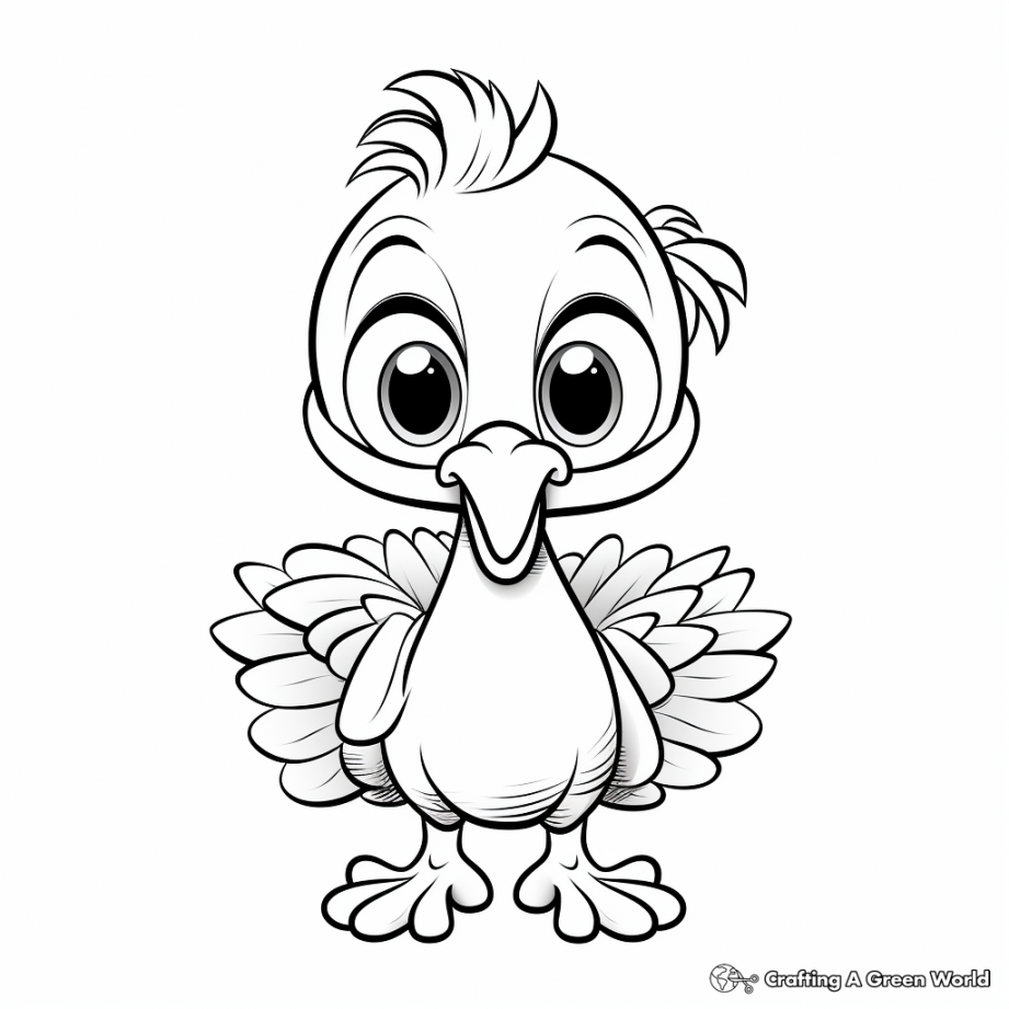 Baby Turkey Coloring Pages - Free & Printable!