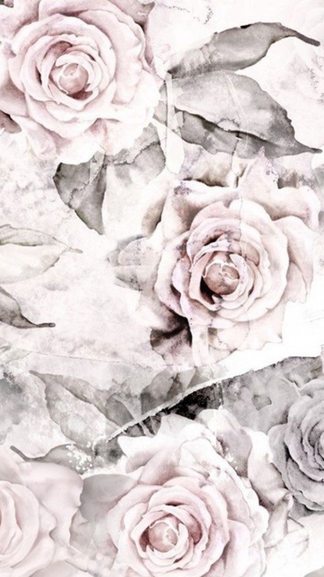 Blush grey vintage roses iphone phone wallpaper background lock