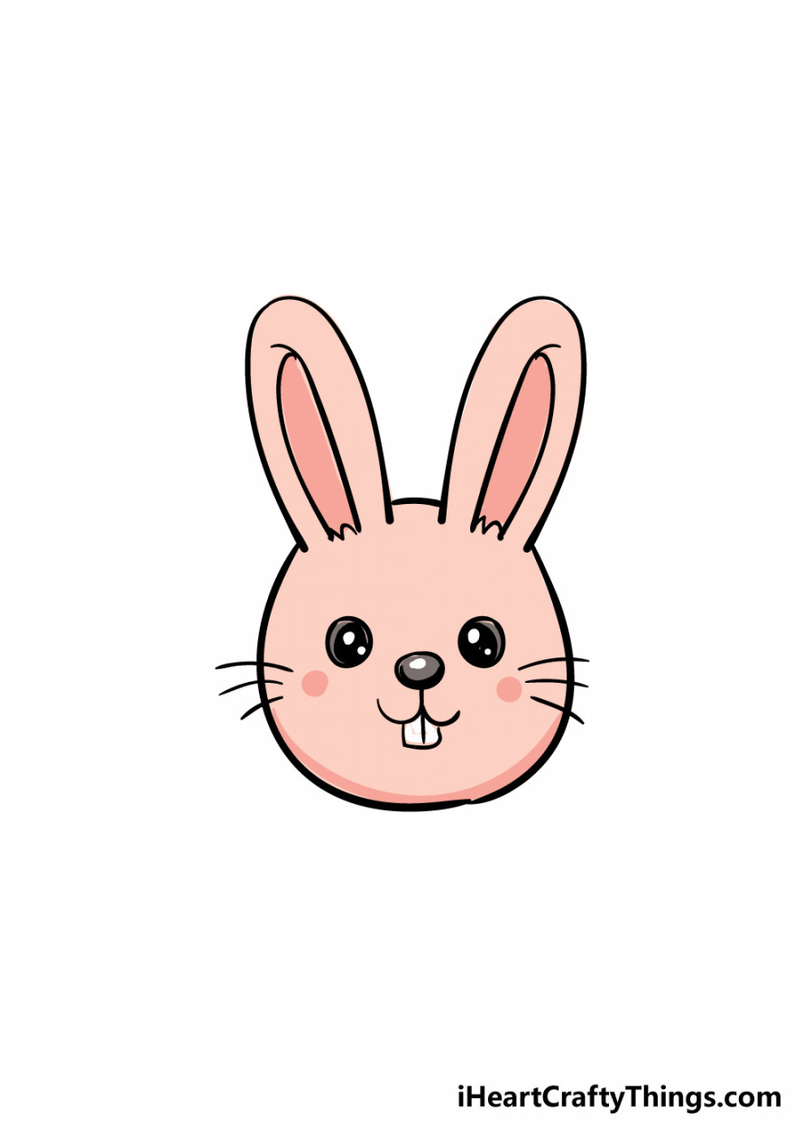 Bunny Face Drawing - How To Draw A Bunny Face Step By Step