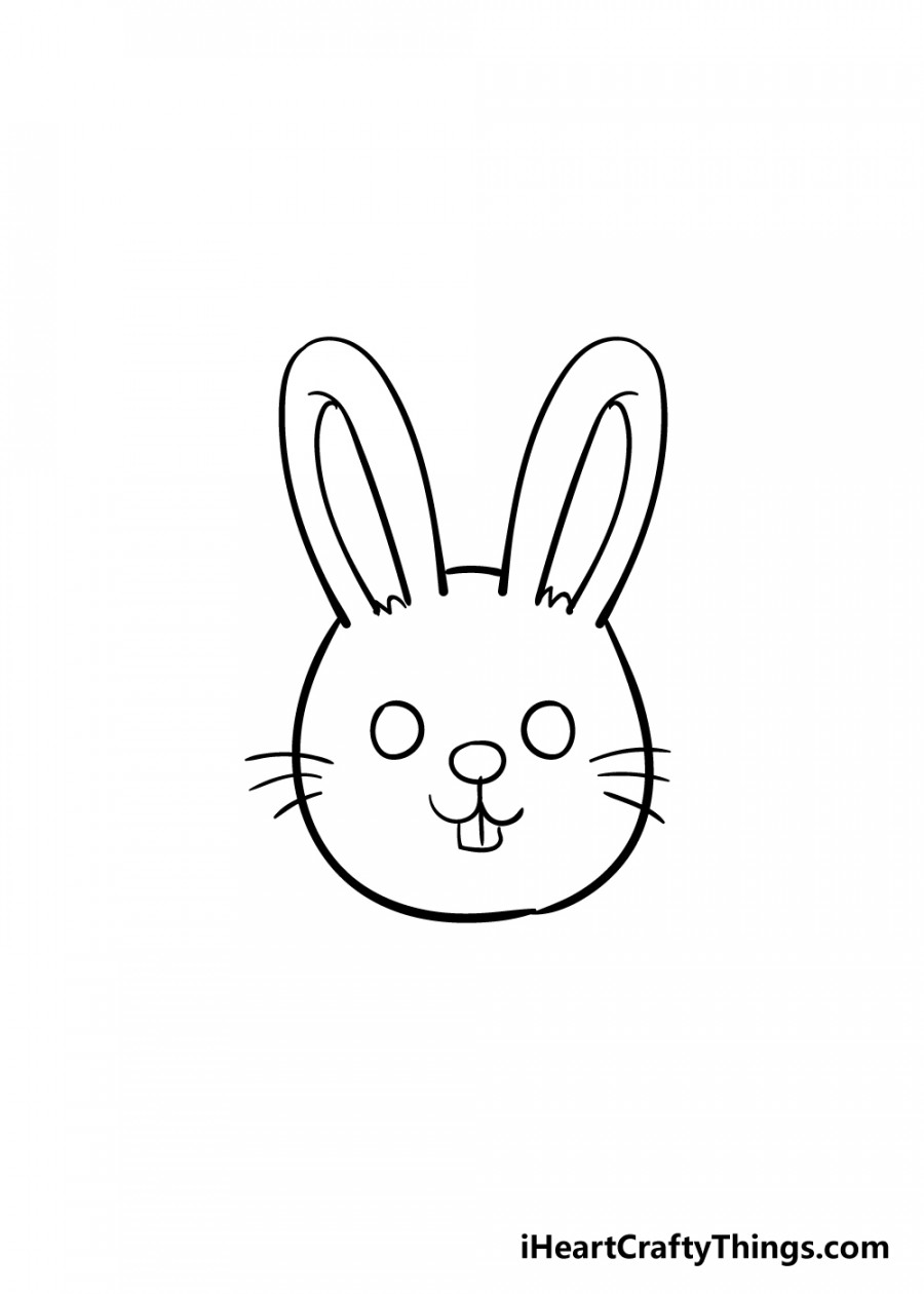 Bunny Face Drawing - How To Draw A Bunny Face Step By Step