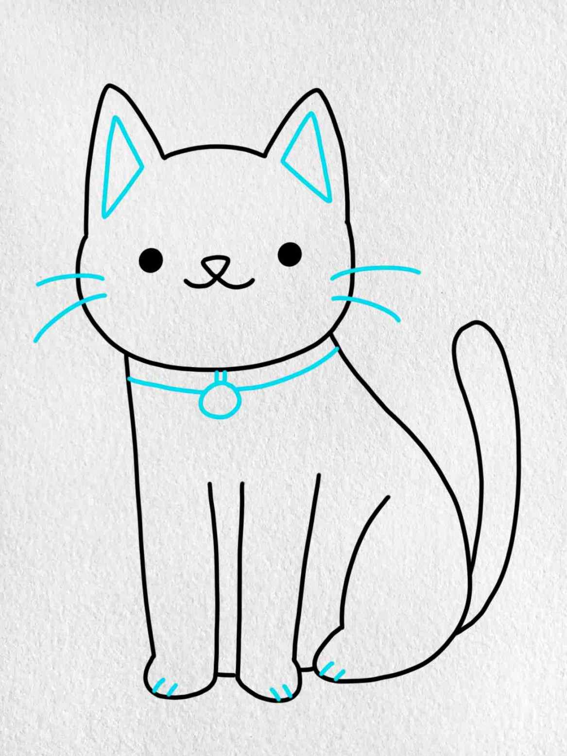 Cat Drawing for Kids - HelloArtsy