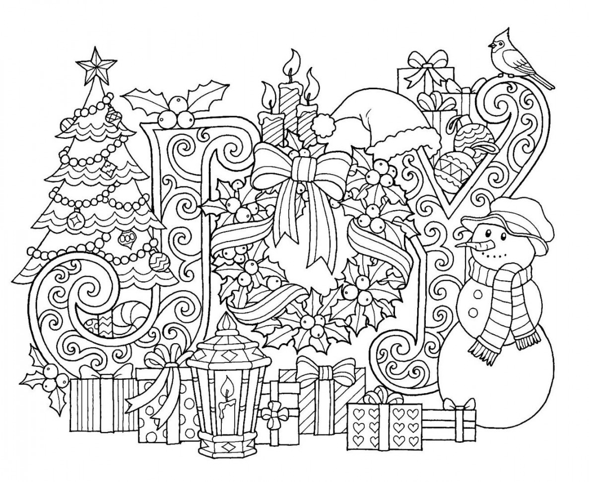 Christmas Joy Coloring Page  Printable christmas coloring pages