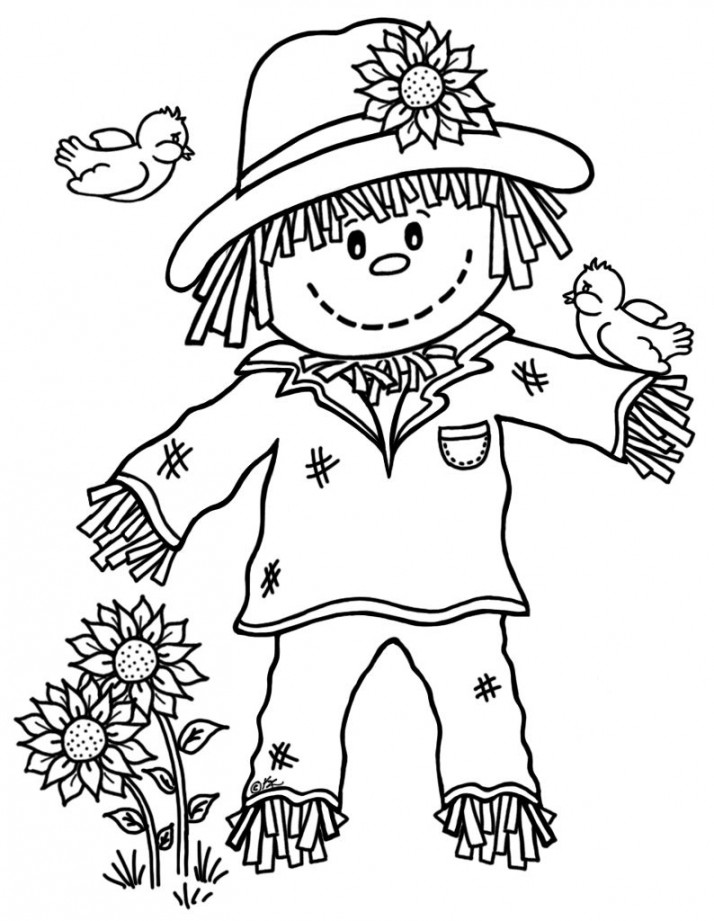 Cute Scarecrow drawing