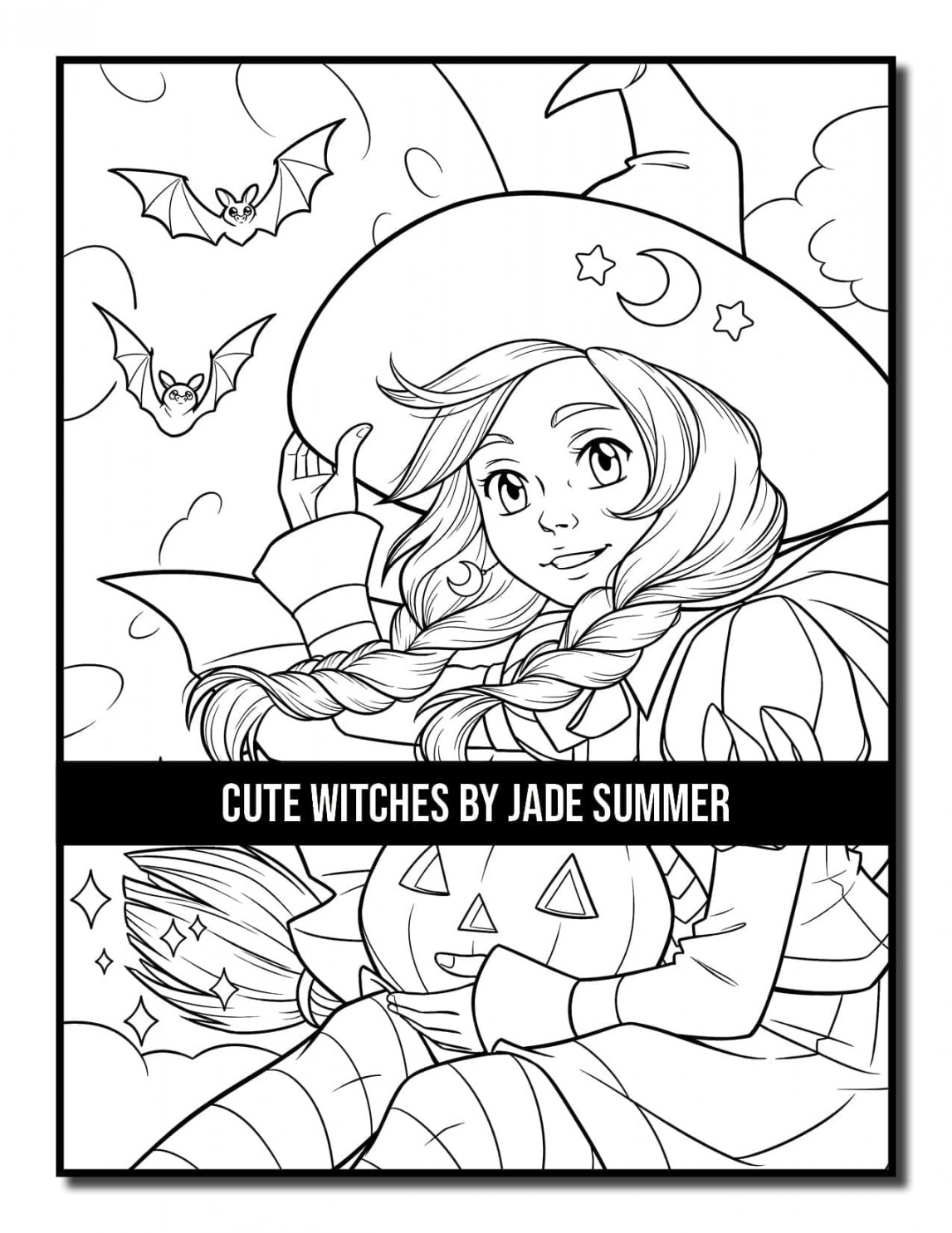 Cute Witches Coloring Book  Jade Summer