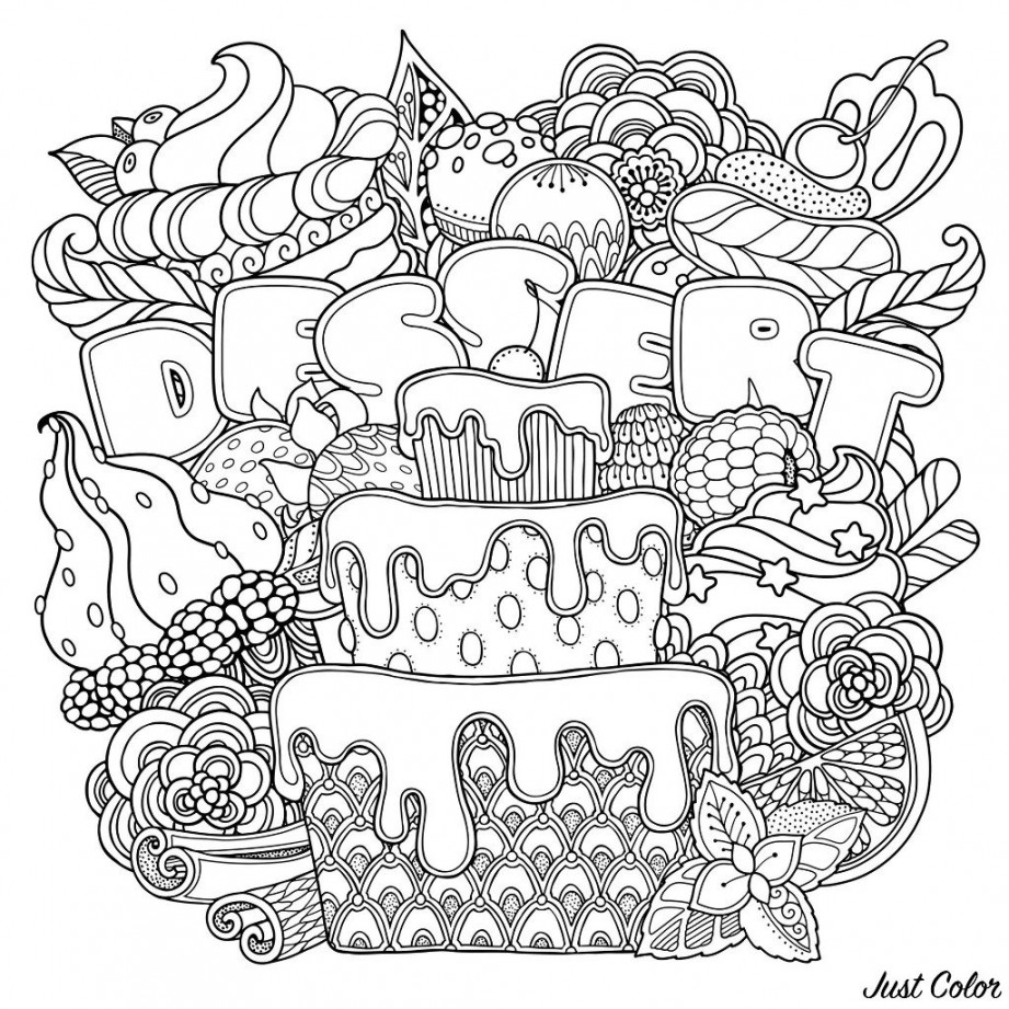 Desserts Coloring Pages Printable for Free Download