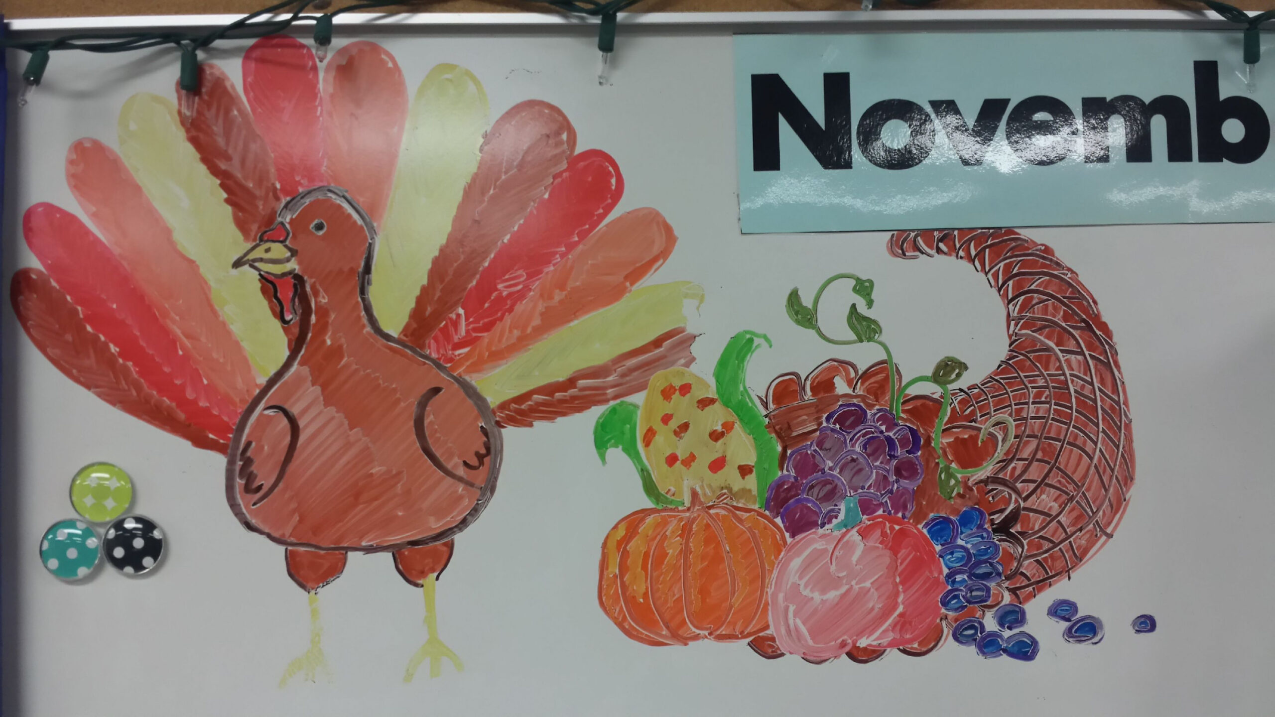 DIY Thanksgiving White Board Art  Turkey drawing, Whiteboard art