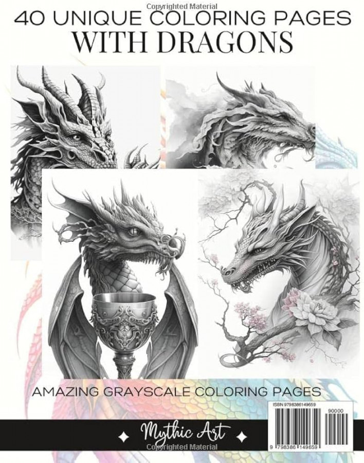 Dragon Coloring Book: Explore the enchanting world of Dragons with