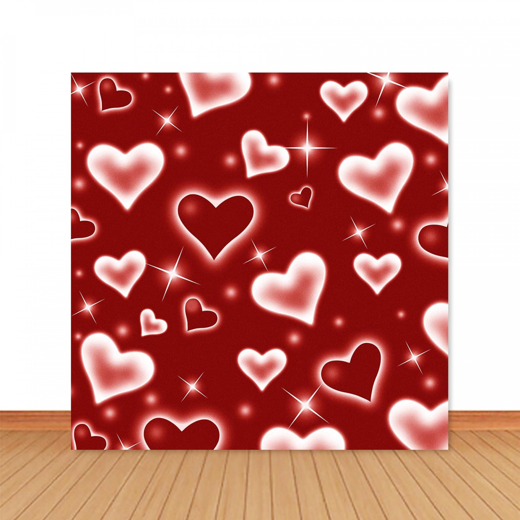 Early s Red Heart Photo Backdrop s Love Valentines Wedding