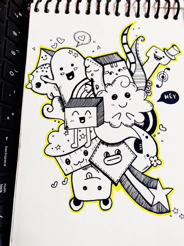 Easy cute doodle art  Cute doodles drawings, Doodles, Doodle drawings