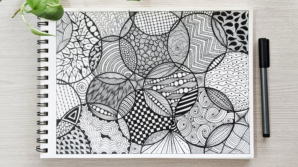 Easy Doodle/Zentagle patterns for beginners  Patterns for Doodling   Zen-doodle