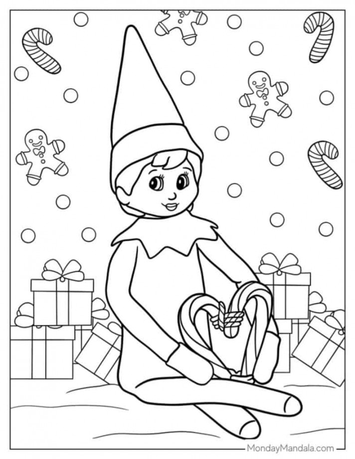 Elf Coloring Pages (Free PDF PRintables)