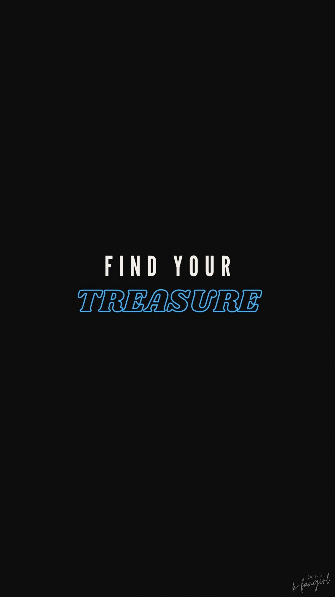 Find Your TREASURE Lockscreen Black Ver