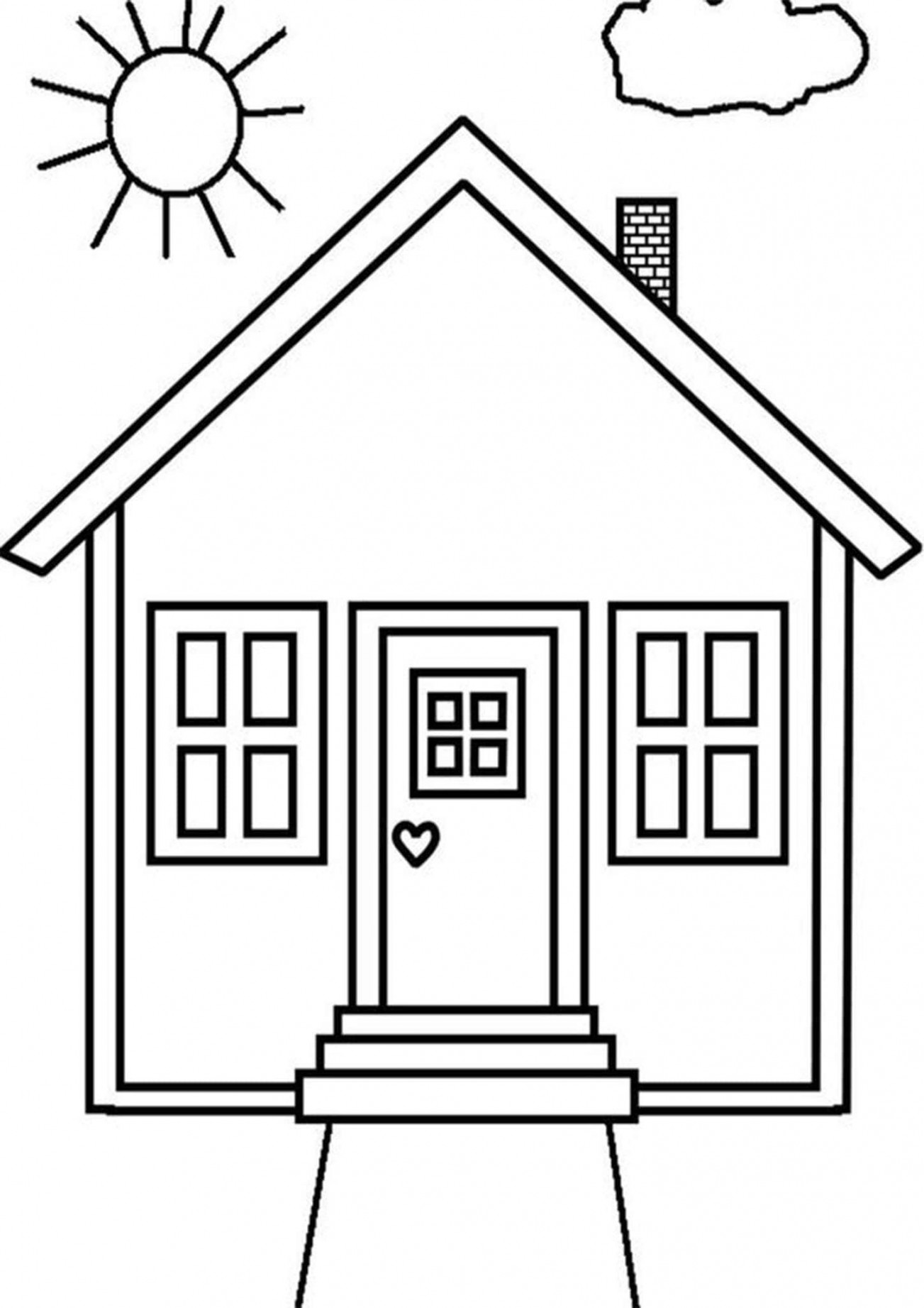 Free & Easy To Print House Coloring Pages  House colouring pages