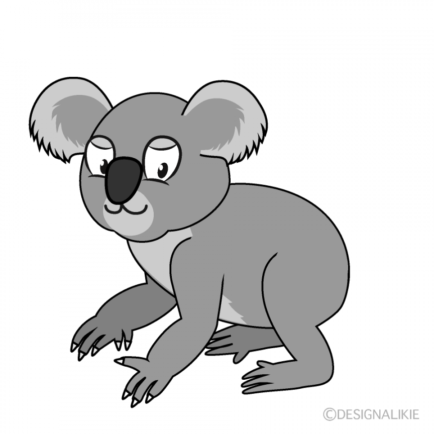 Free Looking Koala Cartoon Image｜Charatoon