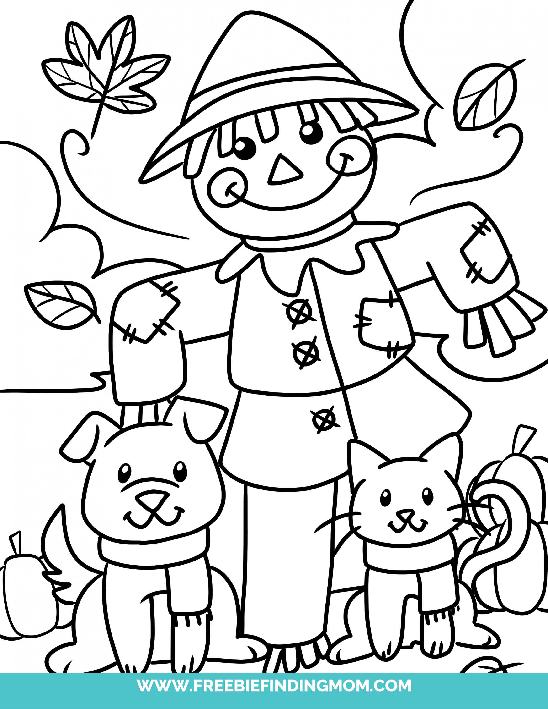 Free Printable Cute Fall Coloring Pages Story - Freebie Finding Mom