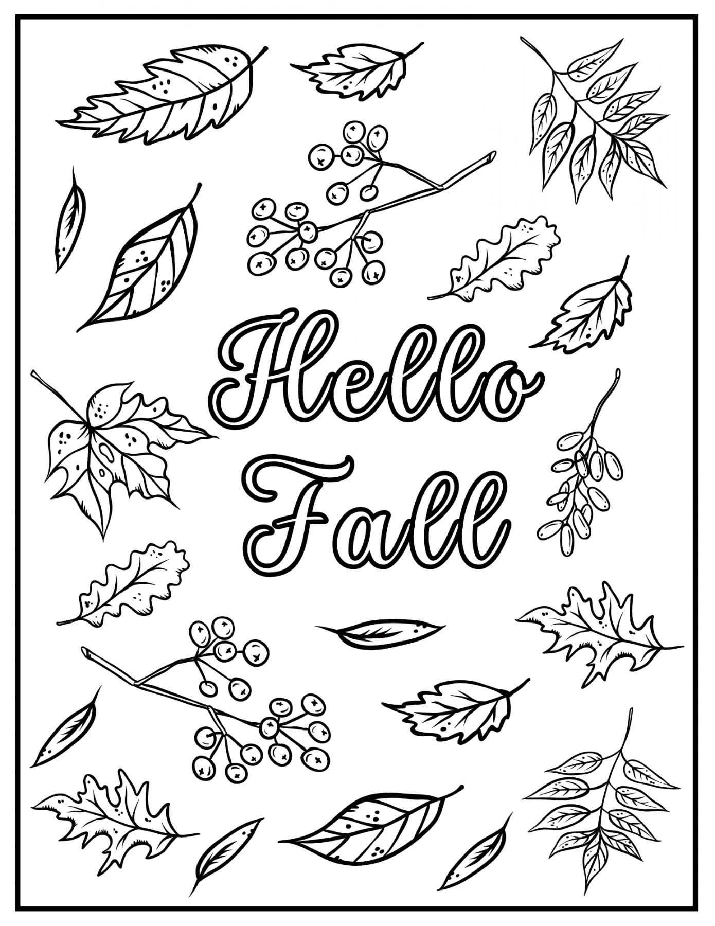 Free Printable Fall Coloring Pages - Prudent Penny Pincher