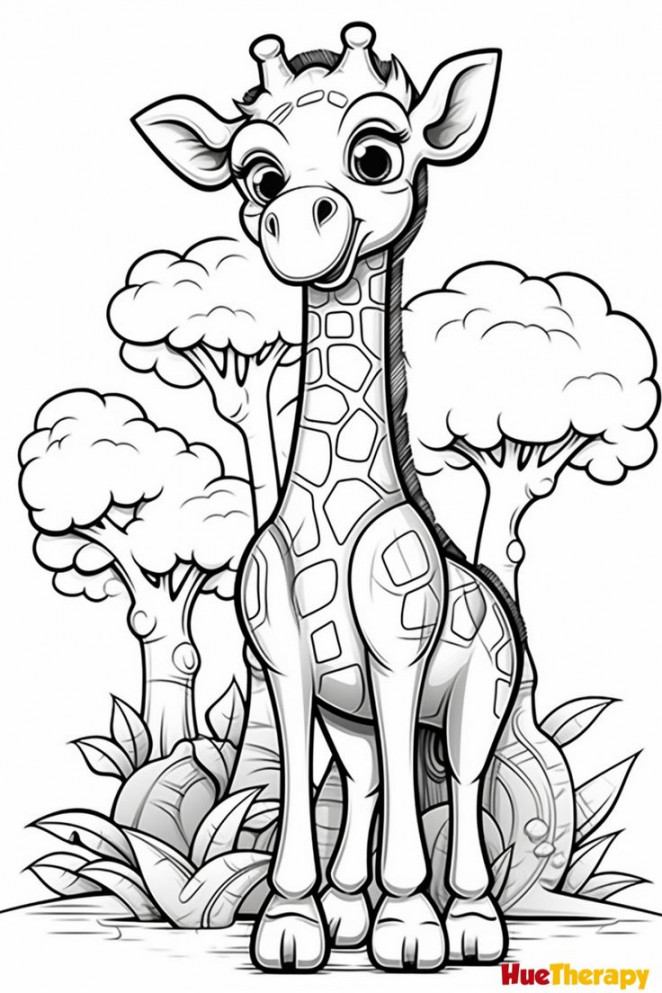 Free Printable Giraffe Coloring Pages for Kids in   Giraffe