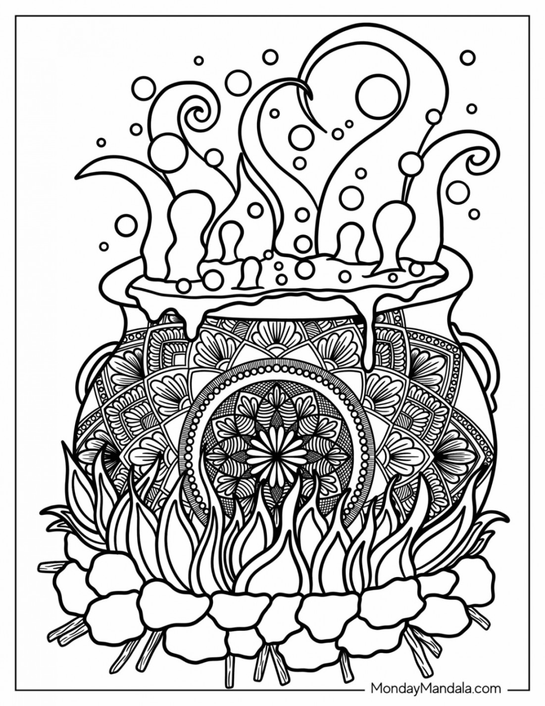 Halloween Mandala Coloring Pages (Free PDF Printables)