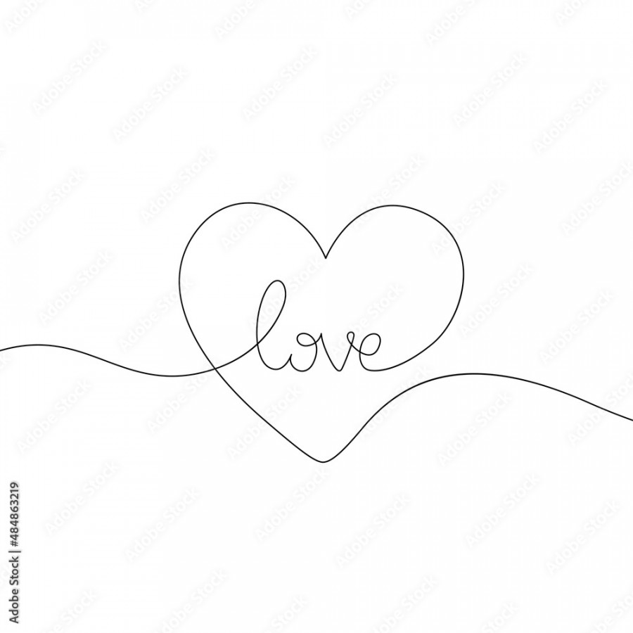 Heart drawing vector