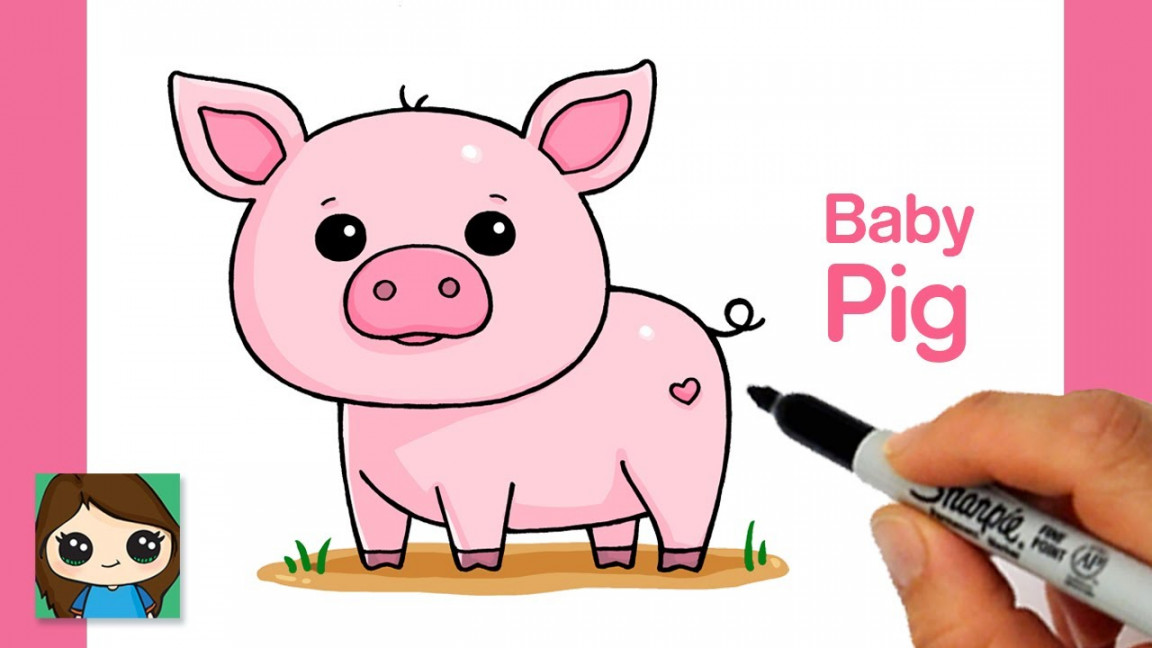 How to Draw a Baby Pig Easy 🐷