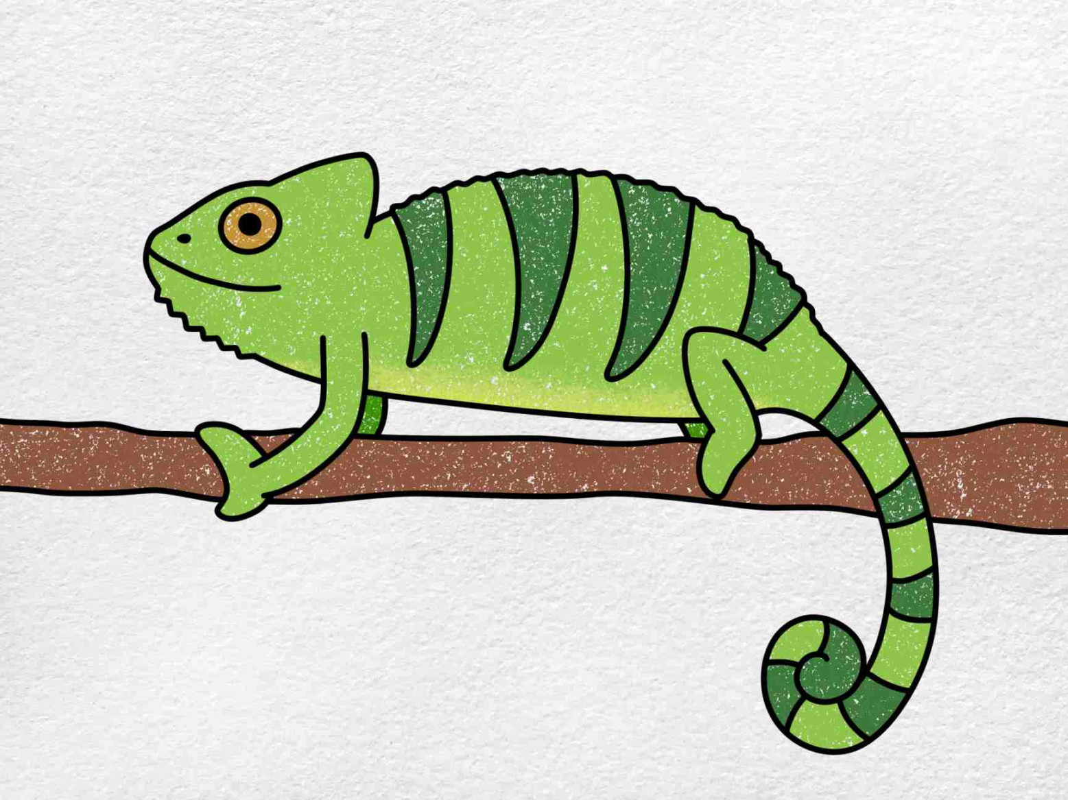 How to Draw a Chameleon - HelloArtsy