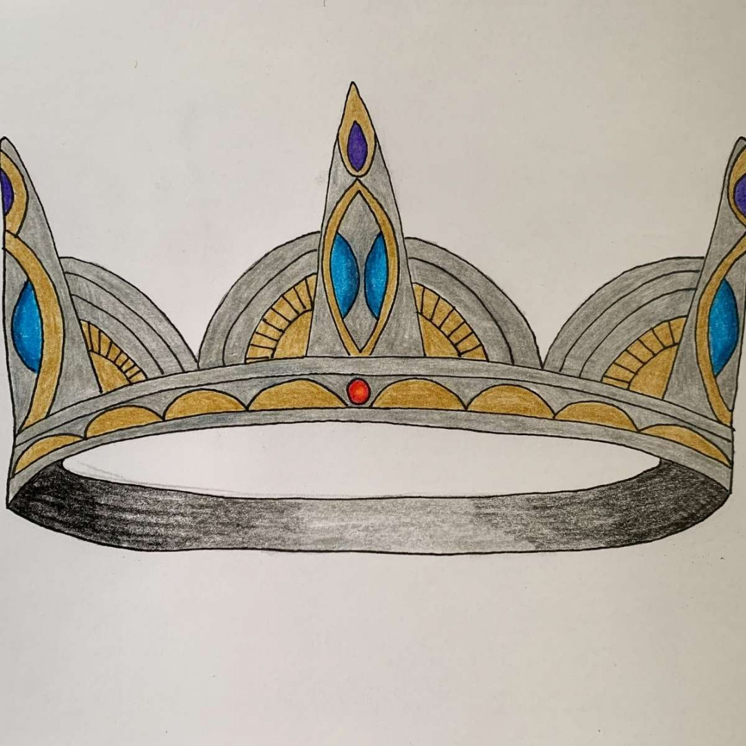 How to Draw a Crown With Jewels & Flourish - basicdraw