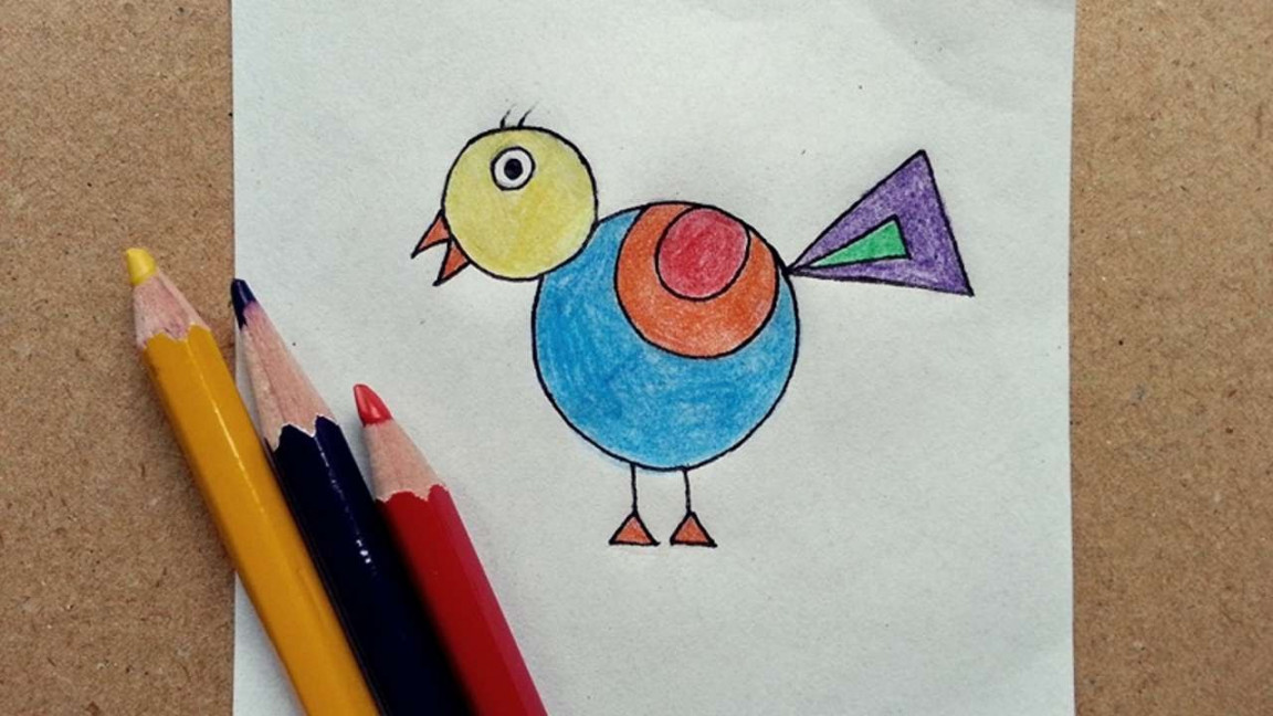 How To Draw A Fun Circle And Triangle Bird - DIY Crafts Tutorial -  Guidecentral