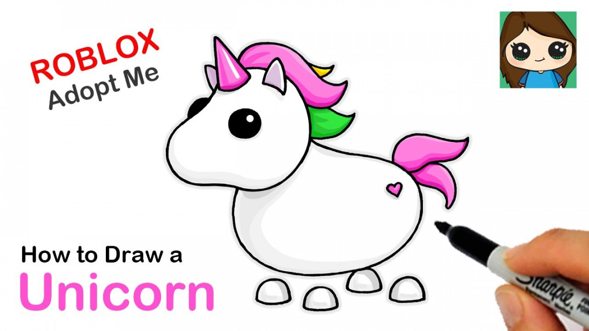 How to Draw a Unicorn 🦄 Roblox Adopt Me Pet