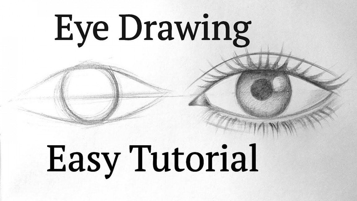 How to draw an eye/eyes easy step by step for beginners Eye drawing easy  tutorial with pencil basics