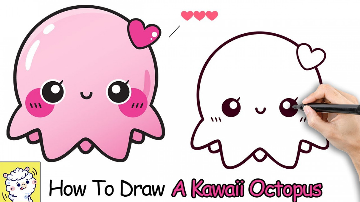 How To Draw An Octopus  Kawaii Art Style  Mofukawa