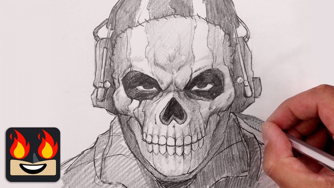 How To Draw Call of Duty Ghost  Sketch Tutorial