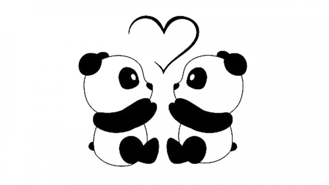 How to draw cute panda friendship drawing tutorial  step by step