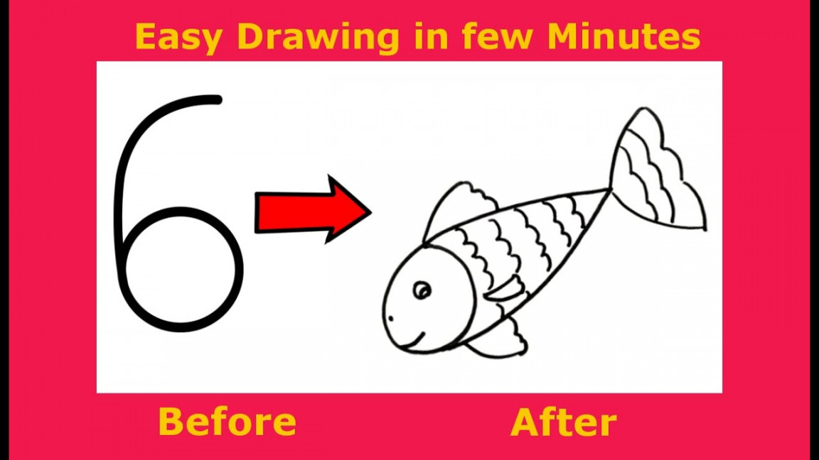 How To Draw Fish Using Number ""  kids Easy Art  Numbers drawing-  Creator Work Space.