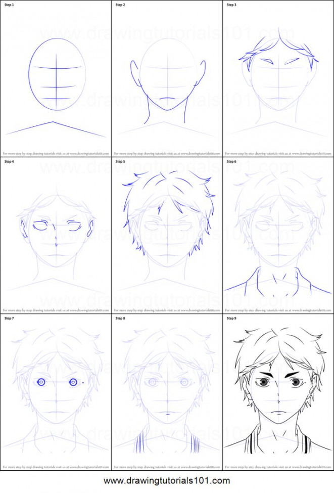 How to Draw Koushi Sugawara from Haikyuu!! printable step by step