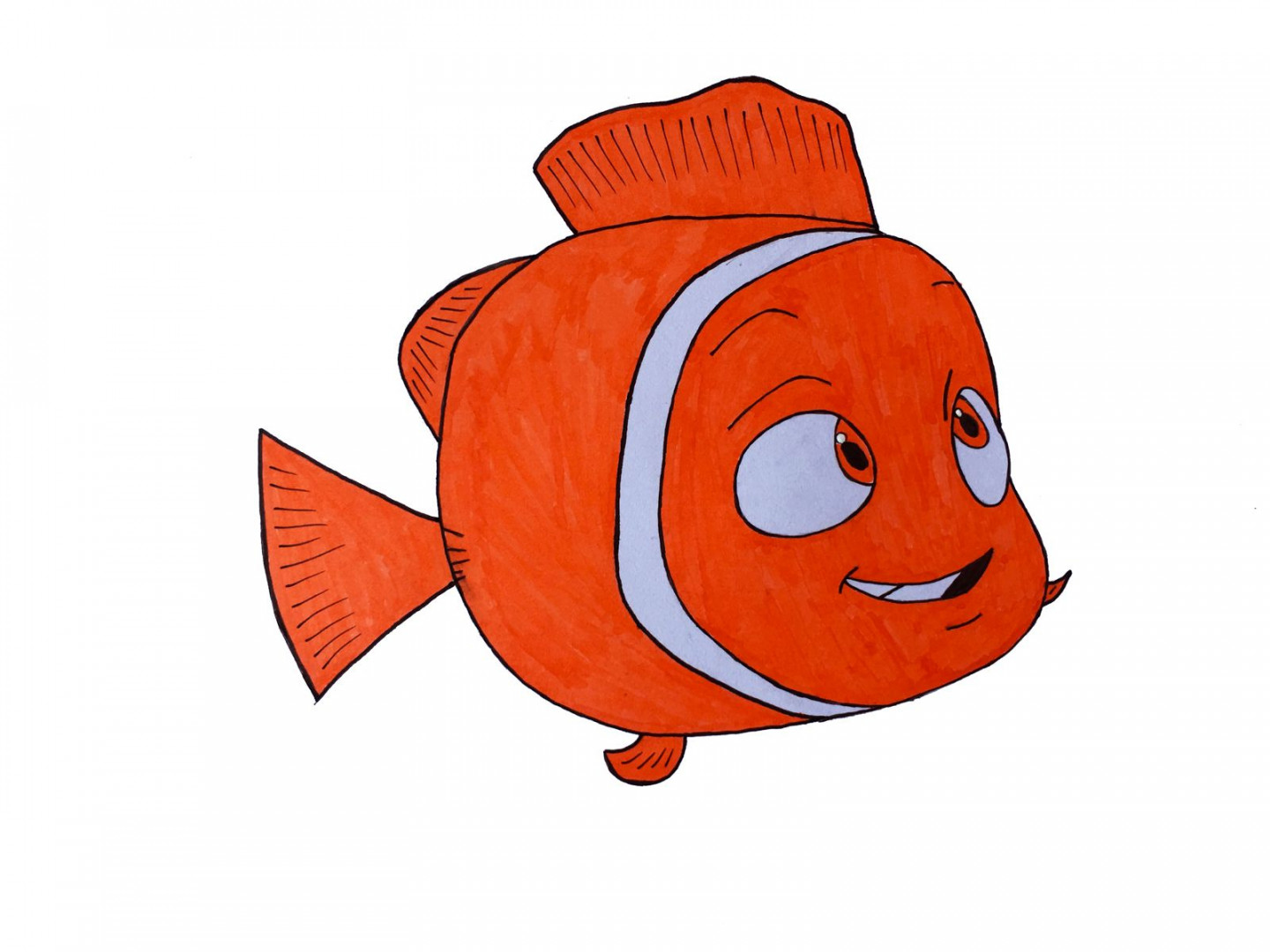 How To Draw Nemo Easy Step By Step  Fish cartoon drawing, Fish