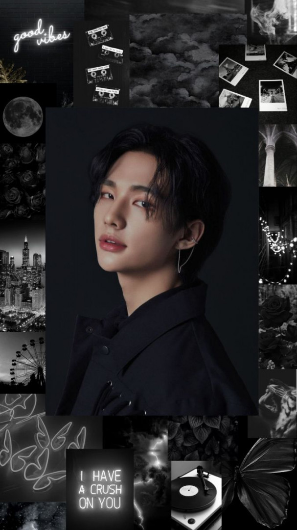 Hyunjin Black Aesthetic Wallpaper  Black aesthetic wallpaper