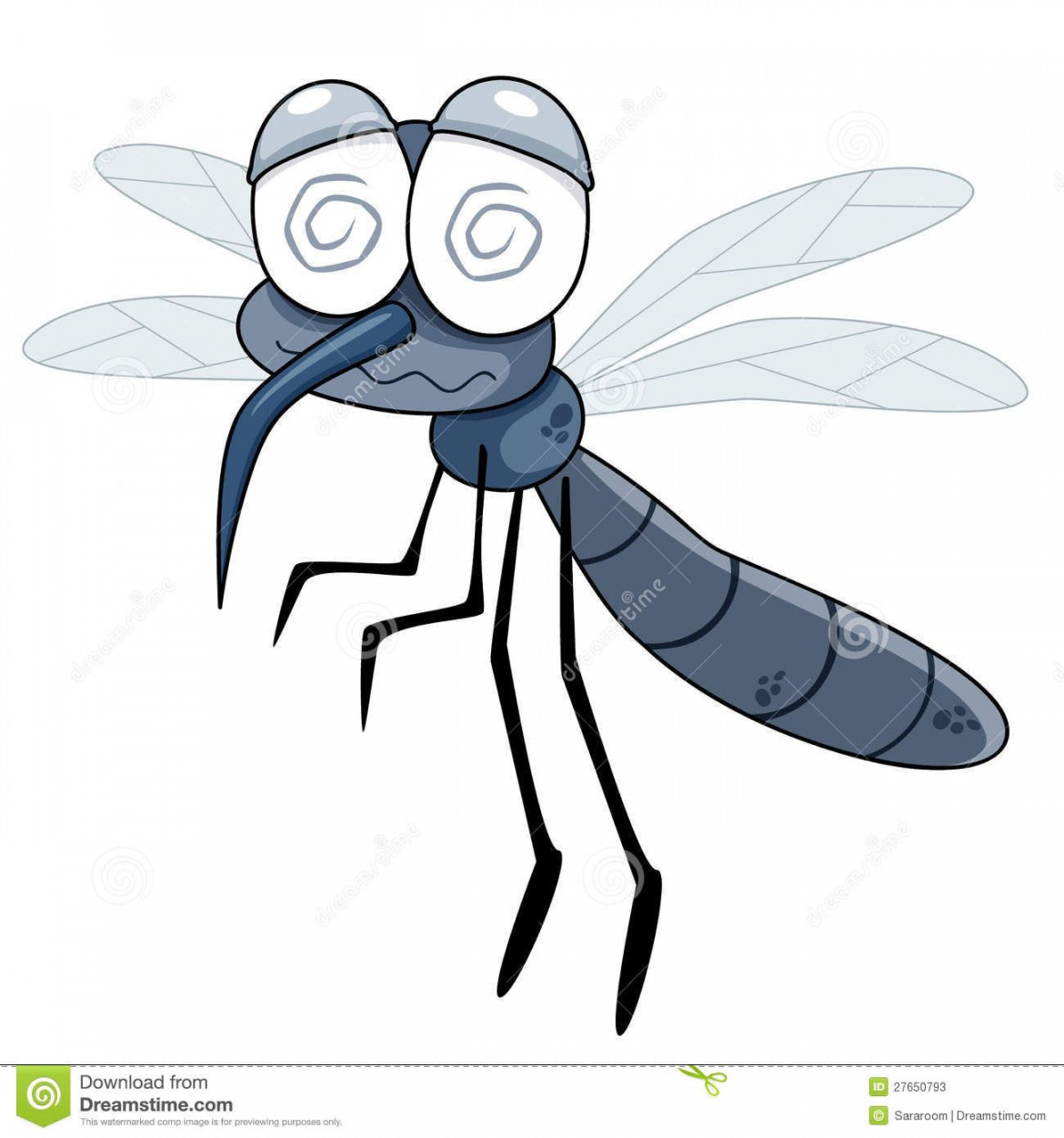 Illustration about Illustration of Cartoon Mosquito on white