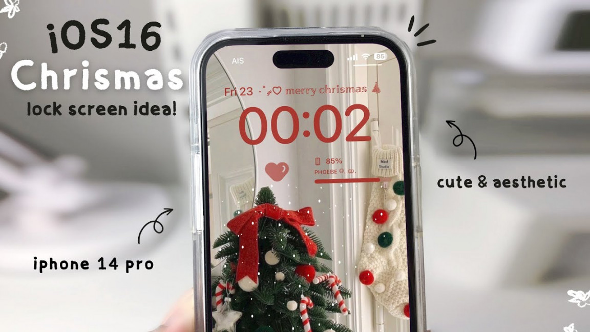 iOS  christmas lock screen idea!! ⛄️🎄  cute & aesthetic