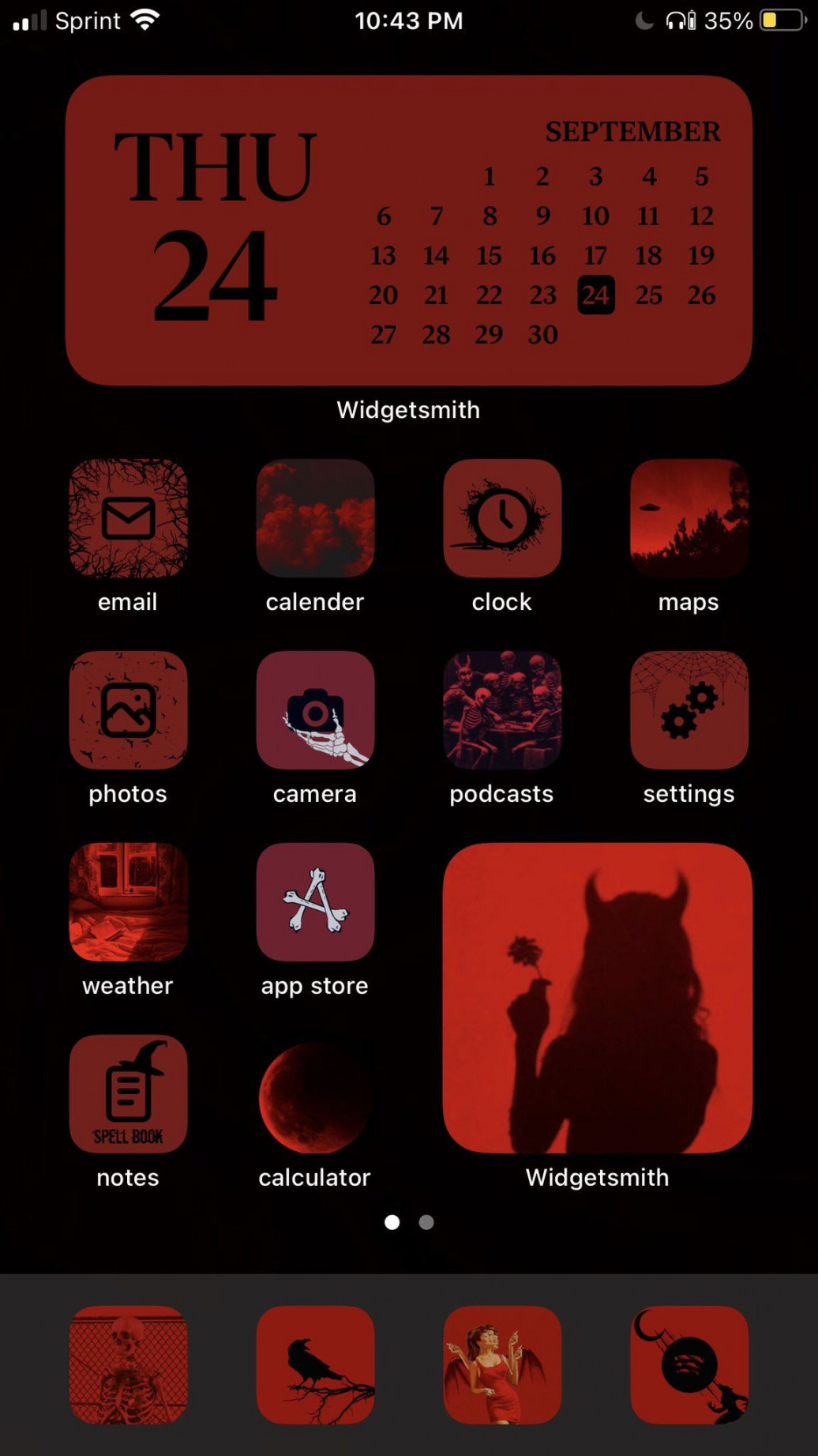 iOS Dark (Black & Grey) Home Screen ideas – STRAPHIE  Homescreen