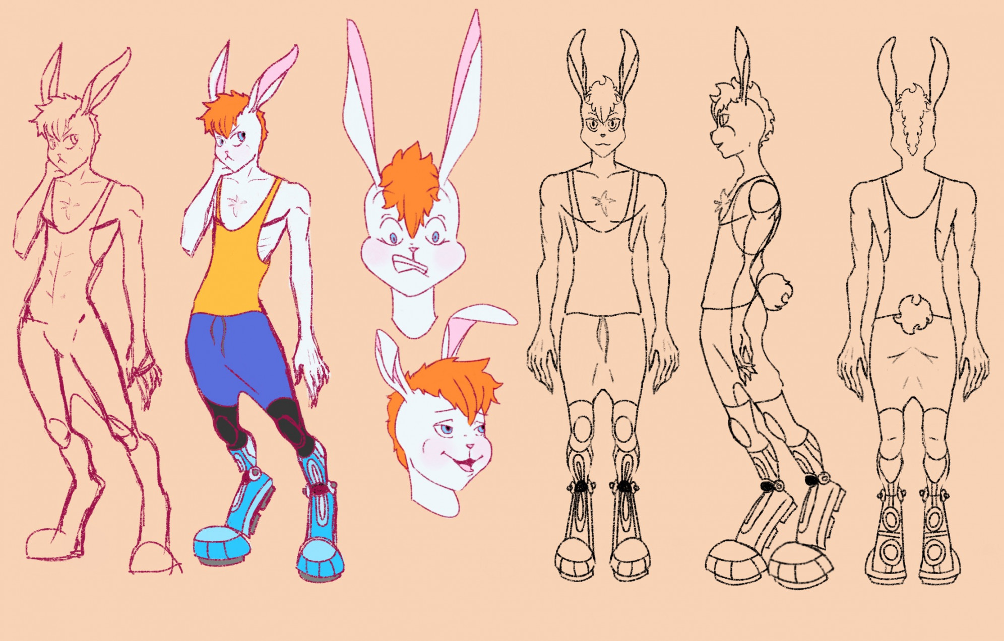 Jasper, Thu humanoid cyborg rabbit by amgralz on DeviantArt