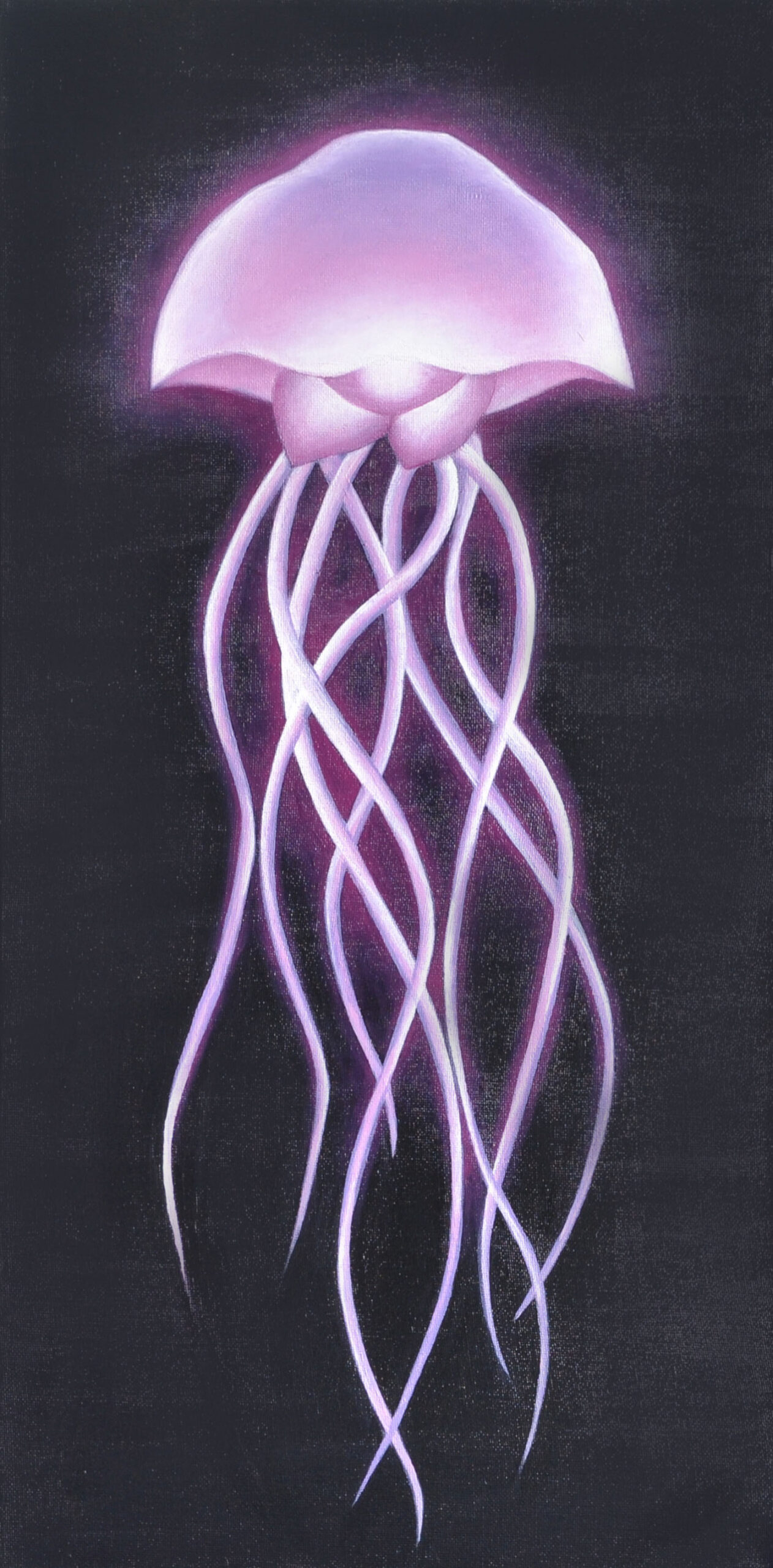 Jellyfish Painting, Glowing Jellyfish by Erin Hale_Art Lovers