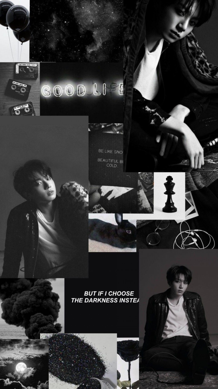 JUNGKOOK: Aesthetic Black Wallpaper