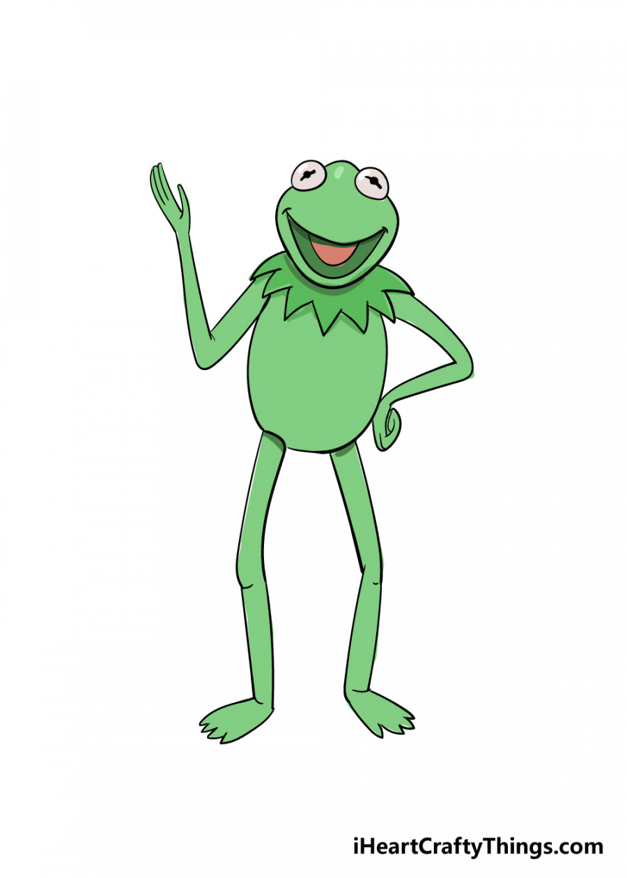 Kermit The Frog Drawing - How To Draw Kermit The Frog Step By Step