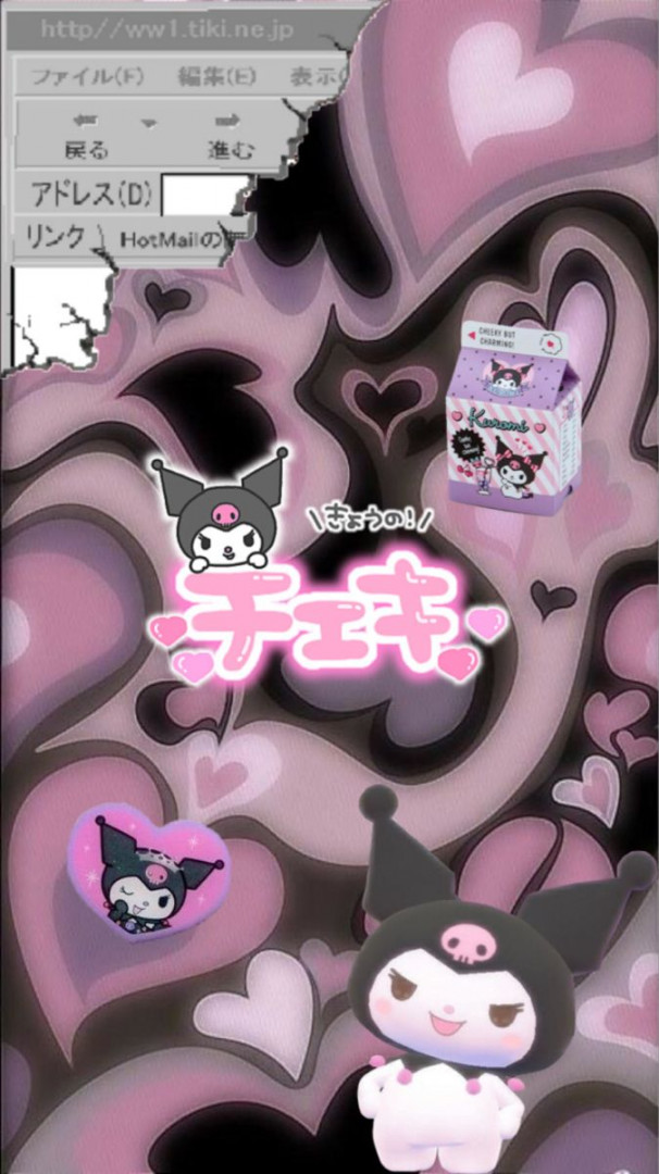 kuromi lockscreen  Hello kitty wallpaper, Hello kitty iphone